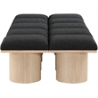 Meridian Furniture Pavilion Black Boucle Fabric Bench