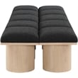 Meridian Furniture Pavilion Black Boucle Fabric Bench
