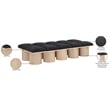 Meridian Furniture Pavilion Black Boucle Fabric Bench