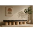 Meridian Furniture Pavilion Black Boucle Fabric Bench