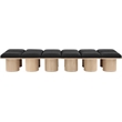 Meridian Furniture Pavilion Black Boucle Fabric Bench