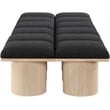 Meridian Furniture Pavilion Black Boucle Fabric Bench