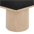 Meridian Furniture Pavilion Black Boucle Fabric Bench