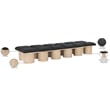 Meridian Furniture Pavilion Black Boucle Fabric Bench