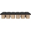 Meridian Furniture Pavilion Black Boucle Fabric Bench