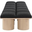 Meridian Furniture Pavilion Black Boucle Fabric Bench