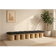Meridian Furniture Pavilion Black Boucle Fabric Bench