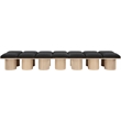 Meridian Furniture Pavilion Black Boucle Fabric Bench