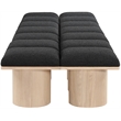 Meridian Furniture Pavilion Black Boucle Fabric Bench