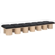 Meridian Furniture Pavilion Black Boucle Fabric Bench