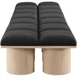 Meridian Furniture Pavilion Black Boucle Fabric Bench