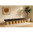 Meridian Furniture Pavilion Black Boucle Fabric Bench