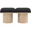 Meridian Furniture Pavilion Black Boucle Fabric Bench