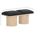 Meridian Furniture Pavilion Black Boucle Fabric Bench