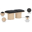 Meridian Furniture Pavilion Black Boucle Fabric Bench