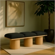 Meridian Furniture Pavilion Black Boucle Fabric Bench