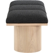 Meridian Furniture Pavilion Black Boucle Fabric Bench