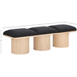 Meridian Furniture Pavilion Black Boucle Fabric Bench