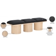 Meridian Furniture Pavilion Black Boucle Fabric Bench