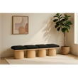 Meridian Furniture Pavilion Black Boucle Fabric Bench