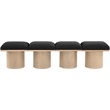 Meridian Furniture Pavilion Black Boucle Fabric Bench
