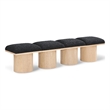 Meridian Furniture Pavilion Black Boucle Fabric Bench