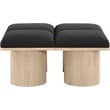Meridian Furniture Pavilion Black Boucle Fabric Bench