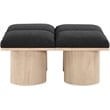 Meridian Furniture Pavilion Black Boucle Fabric Bench