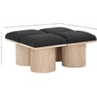 Meridian Furniture Pavilion Black Boucle Fabric Bench