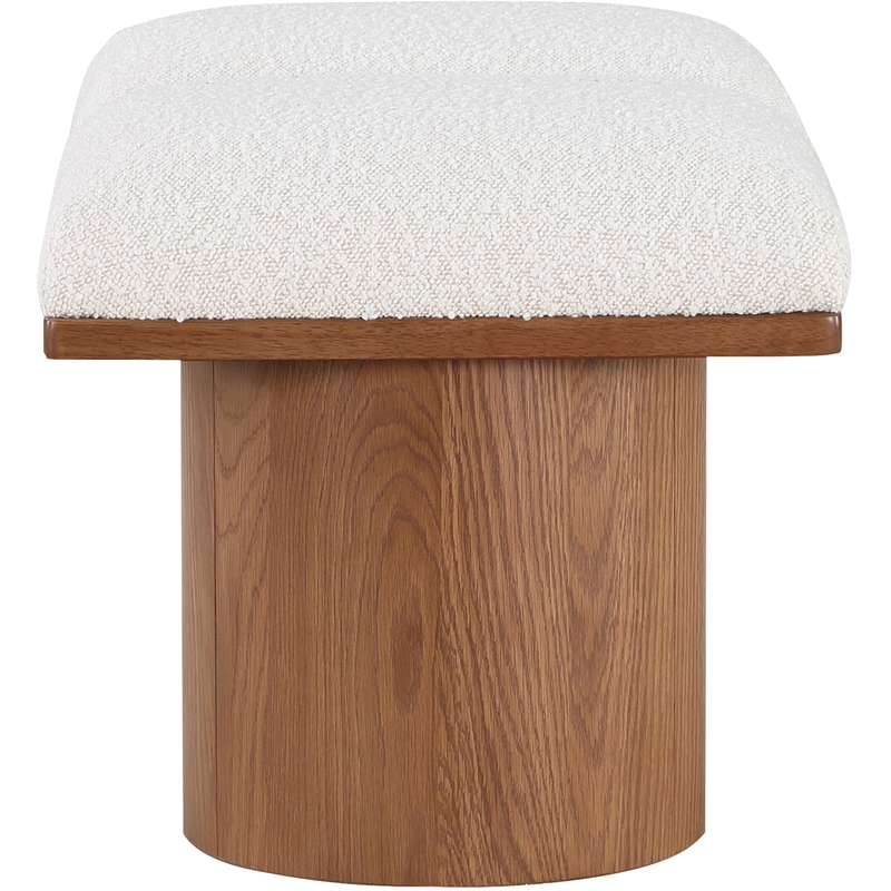 Meridian Furniture Pavilion Cream Boucle Fabric Bench