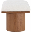 Meridian Furniture Pavilion Cream Boucle Fabric Bench