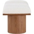 Meridian Furniture Pavilion Cream Boucle Fabric Bench