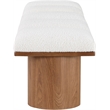 Meridian Furniture Pavilion Cream Boucle Fabric Bench