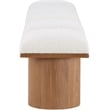 Meridian Furniture Pavilion Cream Boucle Fabric Bench