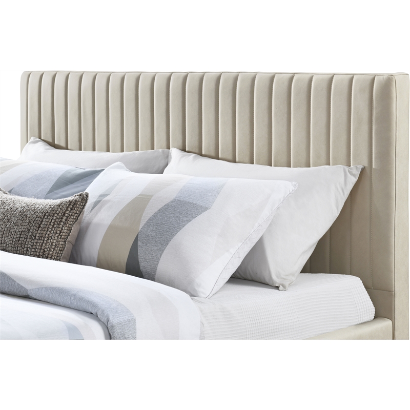 Meridian Furniture Gallo Beige Vegan Leather Full Bed