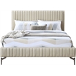 Meridian Furniture Gallo Beige Vegan Leather Queen Bed