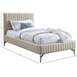Meridian Furniture Gallo Beige Vegan Leather Twin Bed