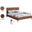 Meridian Furniture Gallo Cognac Vegan Leather King Bed