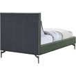 Meridian Furniture Gallo Green Vegan Leather Twin Bed