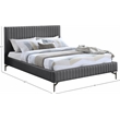 Meridian Furniture Gallo Dark Grey Vegan Leather Full Bed