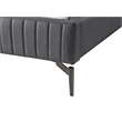 Meridian Furniture Gallo Dark Grey Vegan Leather King Bed