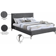 Meridian Furniture Gallo Dark Grey Vegan Leather King Bed