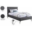 Meridian Furniture Gallo Dark Grey Vegan Leather Twin Bed