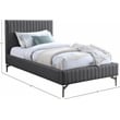 Meridian Furniture Gallo Dark Grey Vegan Leather Twin Bed