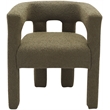 Meridian Furniture Athena Olive Green Boucle Fabric Accent/Dining Chair