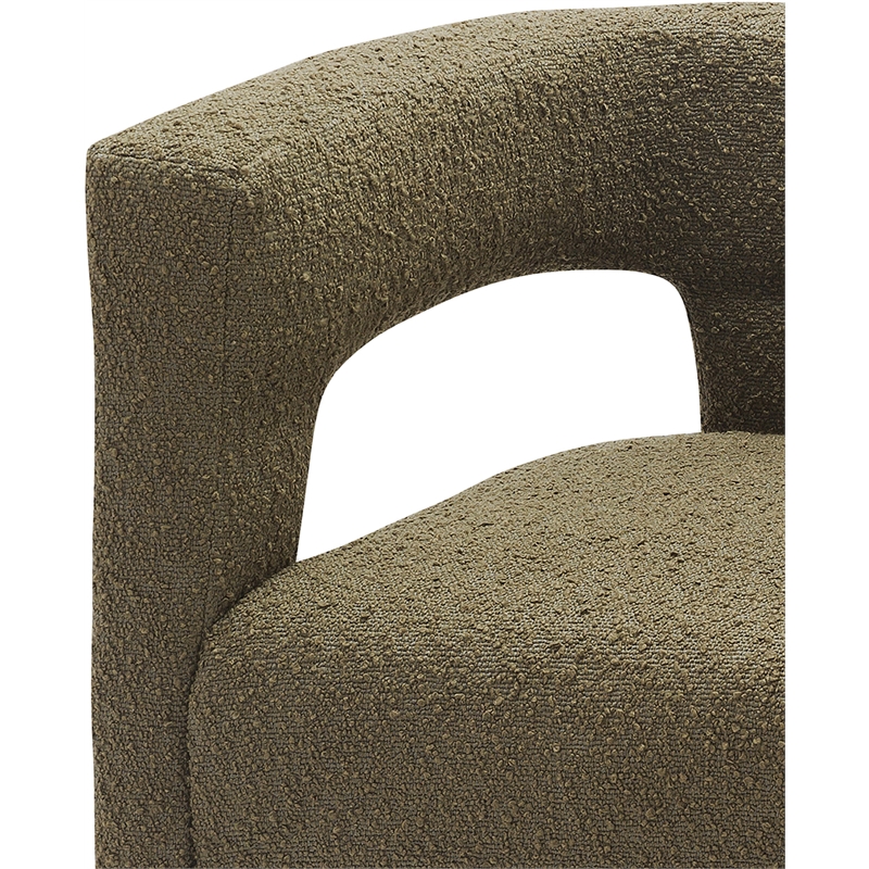 Meridian Furniture Athena Olive Green Boucle Fabric Accent/Dining Chair