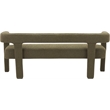 Meridian Furniture Athena Olive Green Boucle Fabric Bench