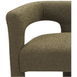 Meridian Furniture Athena Olive Green Boucle Fabric Bench