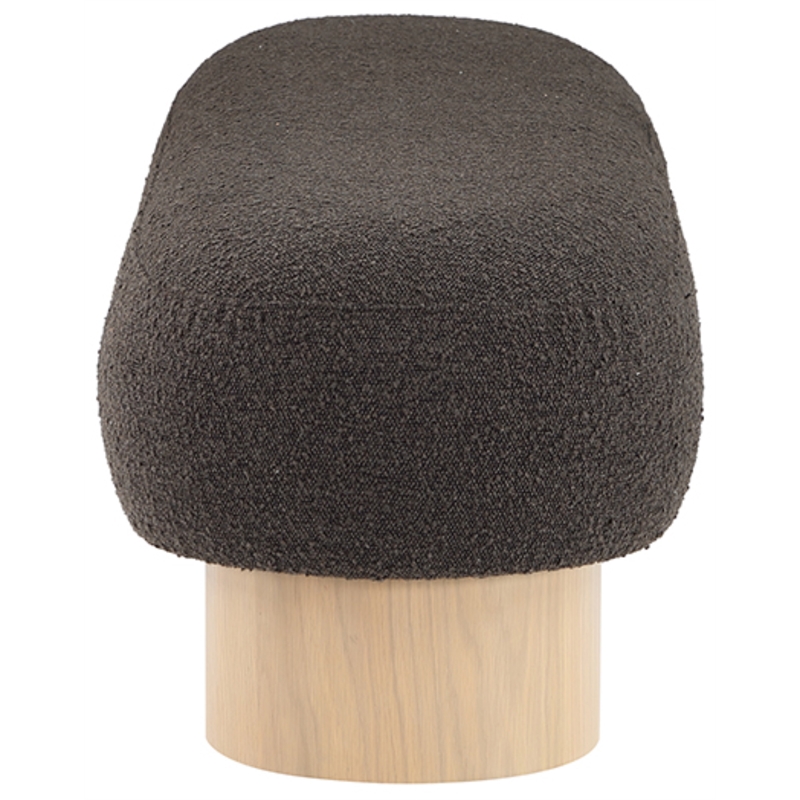 Meridian Furniture Robertson Brown Boucle Fabric Bench