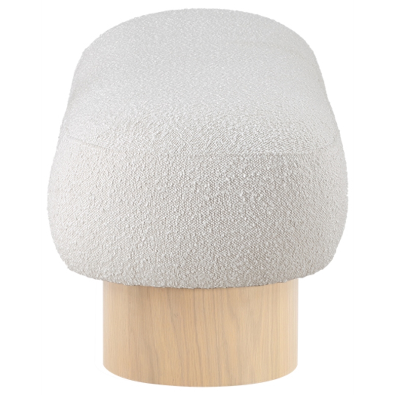 Meridian Furniture Robertson Cream Boucle Fabric Bench